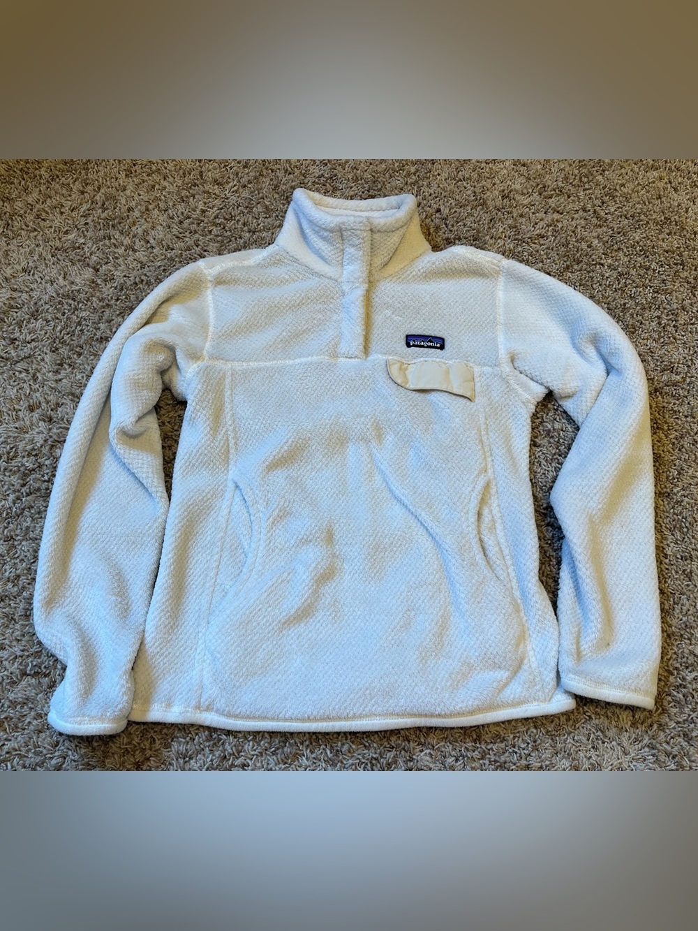 Patagonia Women's Cream Fleece Pullover with Quarter-Zip